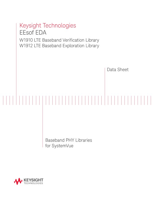 Keysight EEsof EDA W1910/W1912 LTE Baseband Verification/Exploration